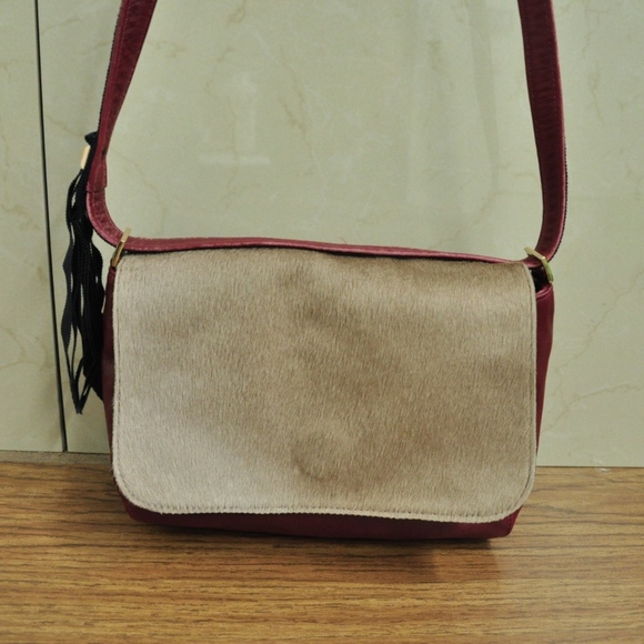 Clare Vivier Cross body Bag Burgundy Leather - Picture 1 of 8